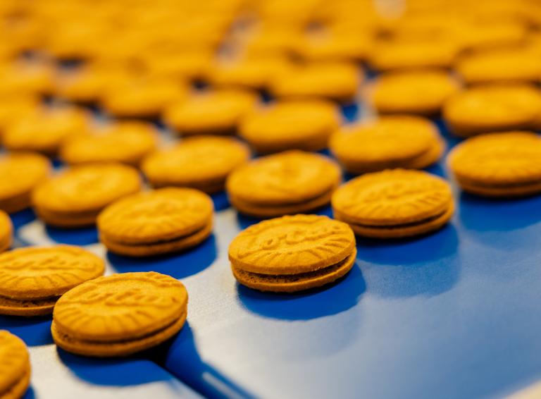 Production Biscoff® sandwich cookie Production Biscoff® sandwich cookie